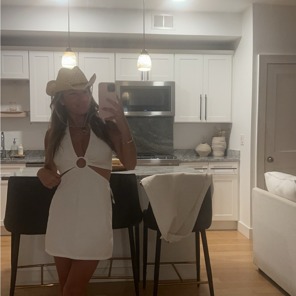 Show me your Mumu Oslo O Ring White Halter Dress